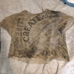 See-through Mesh Crop Top